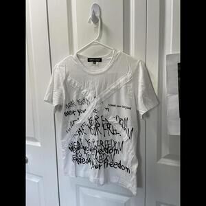 CDG - Patchwork Printed Tee “Wear Your Freedom”